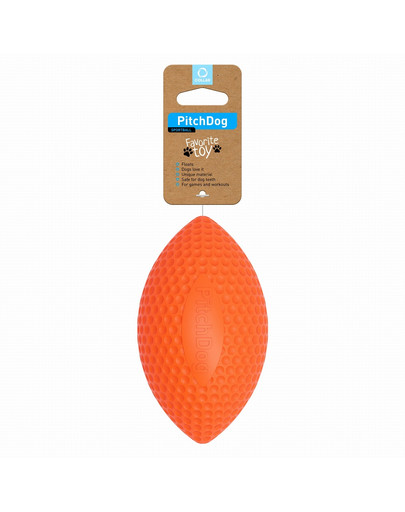 PULLER PitchDog sport ball orange regbio kamuolys šuniui oranžinis 9 cm x 14 cm