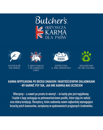 BUTCHER'S Original Recipe in Jelly, maistas šunims, gabaliukai su ėriena drebučiuose, 400g