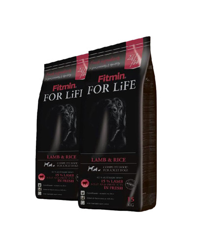 FITMIN Dog For Life lamb & rice 30 kg (2 x 15 kg)