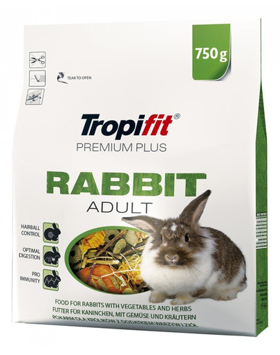 TROPIFIT Premium Plus RABBIT ADULT triušiams 750 g