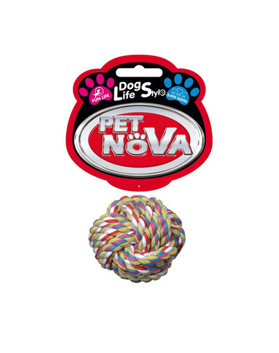 PET NOVA DOG LIFE STYLE Medvilninės virvės kamuolys 6 cm