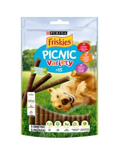 FRISKIES Pikniko įvairovė su jautienos, vištienos ir ėrienos skoniais 126 g
