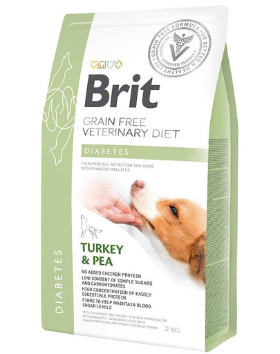 BRIT Veterinary Diets Dog Diabetes 2 kg dietinis visavertis pašaras