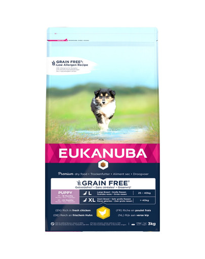EUKANUBA Puppy Grain Free L Didelės veislės 3 kg