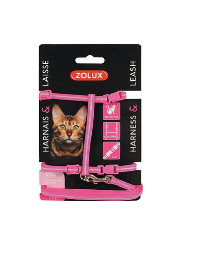 ZOLUX kačių vedžiojimo rinkinys rožinės spalvos