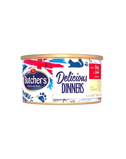BUTCHER'S Classic Delicious Dinners konservai su kepenimis ir jautiena 85 g