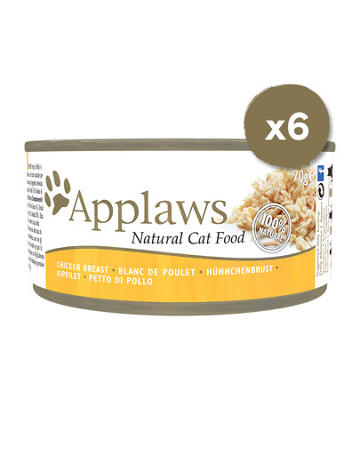 APPLAWS Cat Tin  6 x 70 g kačių maistas su vištienos krūtinėle
