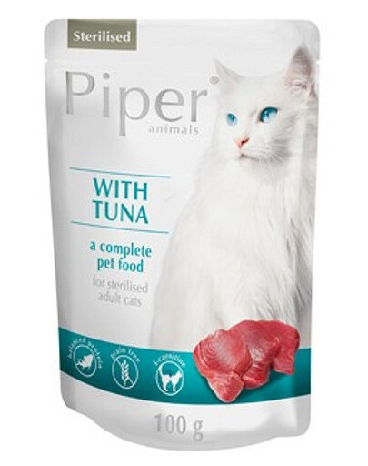 DOLINA NOTECI PIPER su tunu 100g maistas katėms sterilizuotoms