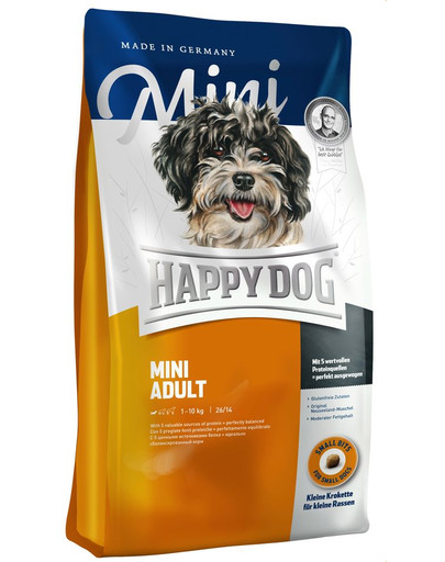 HAPPY DOG Fit & Well Adult mini 8 kg sausas maistas suaugusių mažų veislių šunims