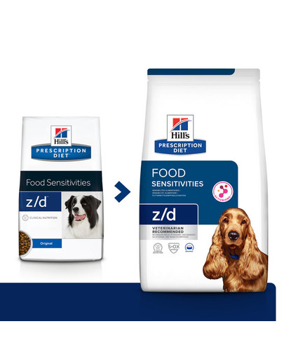 HILL'S Prescription Diet Canine Food Sensitivities z/d 10 kg Activ Biome alergiškiems šunims