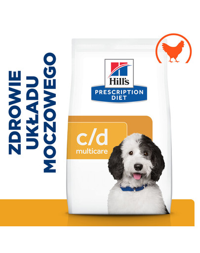 HILL'S Prescription Diet Canine c/d Multicare 1,5 kg maistas šunims, sergantiems šlapimo takų ligomis