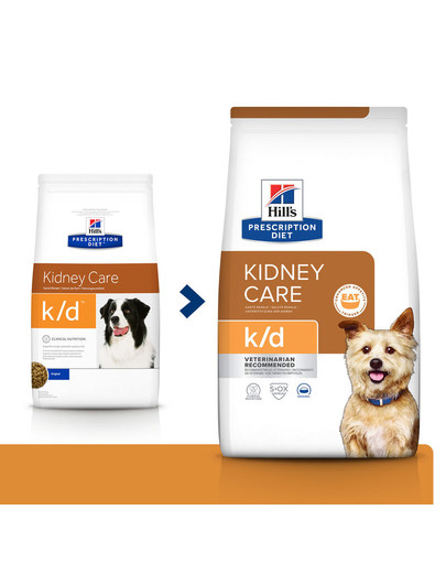 HILL'S Prescription Diet Canine k/d 1,5 kg maistas inkstų ligomis sergantiems šunims