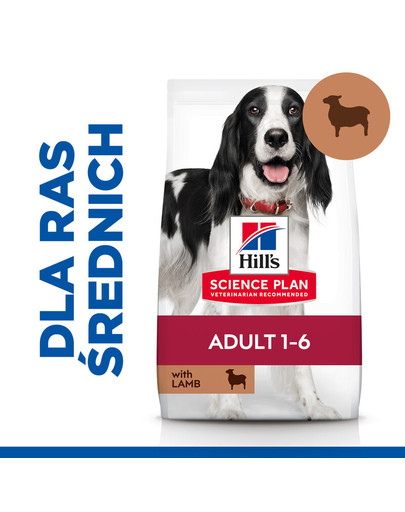 HILL'S Science Plan Canine Adult Medium Lamb & Rice 18 kg vidutinių veislių šunų maistas ėriena ir ryžiais
