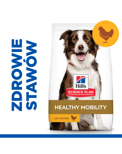 HILL'S Science Plan Canine Adult Healthy Mobility Medium Chicken 14 kg vidutinių veislių šunų maistas su vištiena sąnariams palaikyti