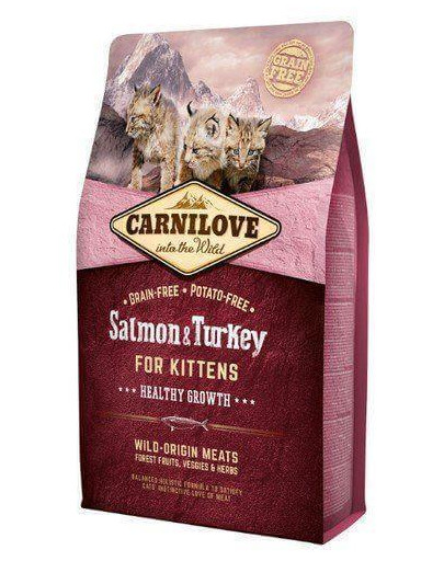 CARNILOVE Kitten Losos/Krůtí pro koťata 6 kg