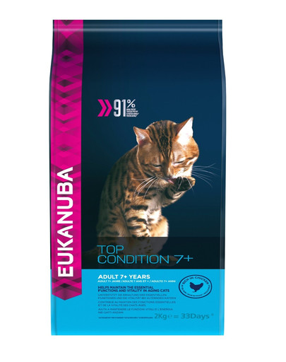 EUKANUBA Cat Senior All Breeds Top Condition Chicken & Liver 2 kg