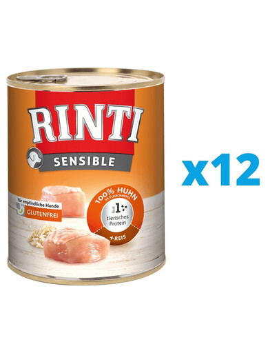 RINTI Sensible vištiena su ryžiais 12 x 800 g