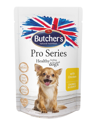 BUTCHER'S ProSeries Dog su vištienos gabalėliais padaže 100 g