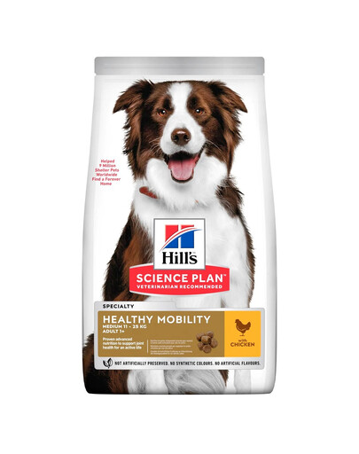 HILL'S Science Plan Canine Adult Healthy Mobility Medium Chicken šunų maistas sąnariams su vištiena 28 kg (2x14 kg)