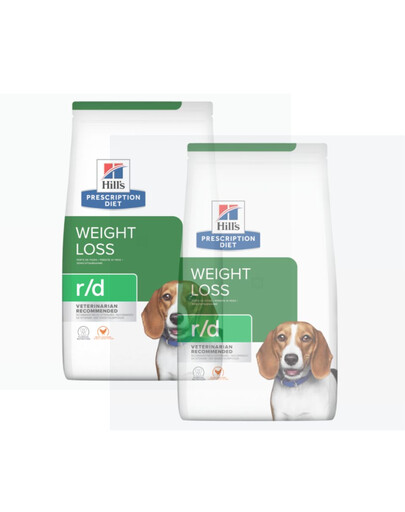 HILL'S Prescription Diet r/d Weight Reduction with Chicken Adult šunims su antsvoriu 20 kg (2x10 kg)