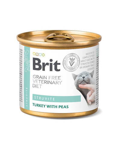 BRIT Veterinary Diet Struvite Turkey & Beans katėms 200 g