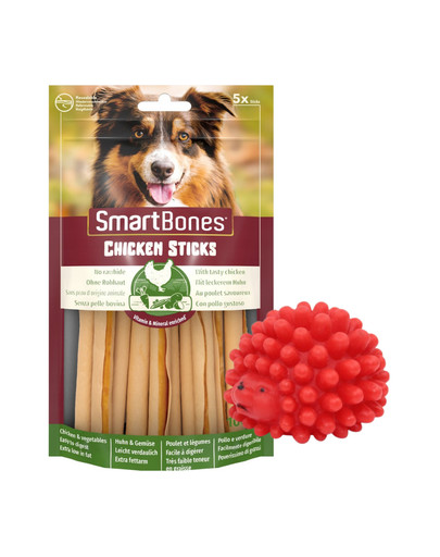 SMART BONES Sticks kramtomosios lazdelės šunims vištiena x 2 + žaislas