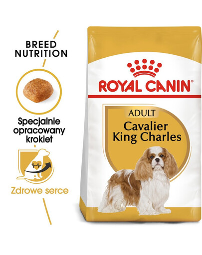 ROYAL CANIN Cavalier King Charles Spaniel Adult 7,5 kg + Kosmetikos krepšys arba pieštukų dėklas