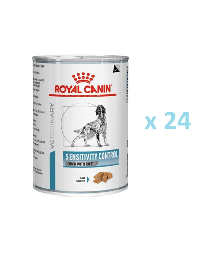 ROYAL CANIN Dog sensitivity control duck & rice 24x420 g drėgnas ėdalas suaugusiems šunims, turintiems nepageidaujamų reakcijų į maistą