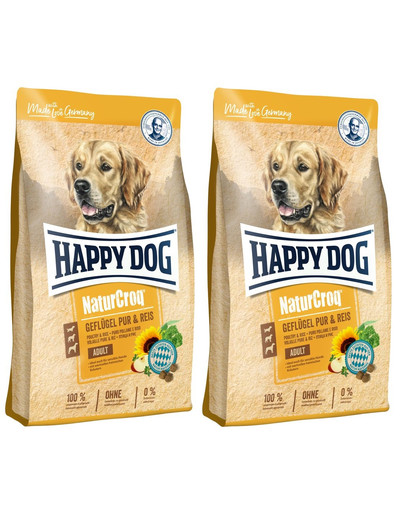 HAPPY DOG NaturCroq Vištiena su ryžiais 8 kg (2 x 4 kg)