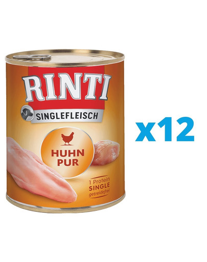 RINTI Singlefleisch Chicken Pure 12 x 400 g monoproteinas vištiena