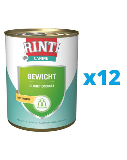 RINTI Canine Weight control Chicken vištiena 12 x 400 g