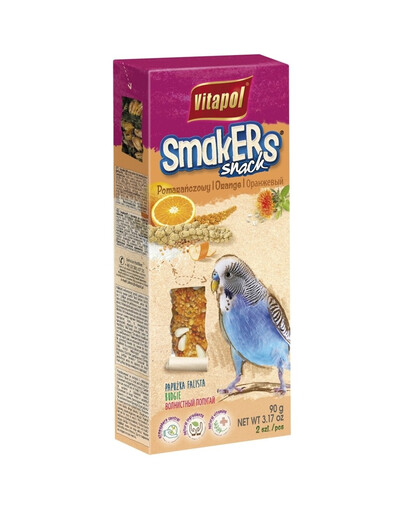 Vitapol Smakers banguotosioms papūgėlėms su apelsinais 90 g