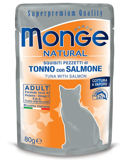 MONGE Buste Cat Tunas su lašiša  80 g