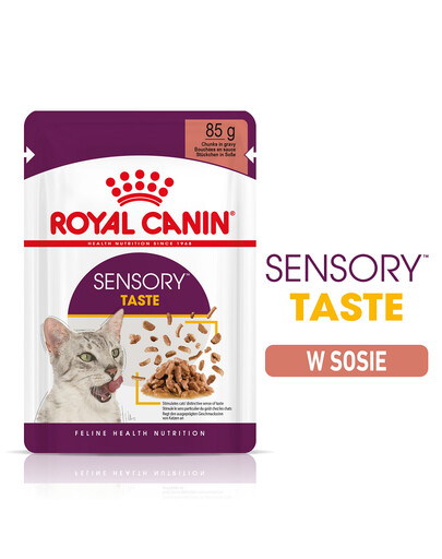ROYAL CANIN Sensory Taste jelly 48x85 g gabalėliai padaže suaugusioms katėms skatinantys skonio pojūtį