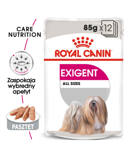 ROYAL CANIN Exigent šlapias maistas- paštetas suaugusiems, išrankiems šunims 24 x 85 g