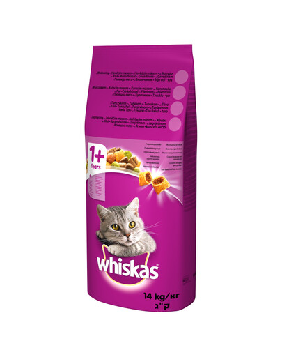 WHISKAS Adult 14kg su jautiena ir daržovėmis + drėgnas maistas 24x400g