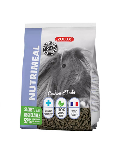 ZOLUX NUTRIMEAL 3 granulės jūrų kiaulytėms 800g