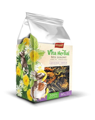 VITAPOL Herbal 40 g papildomo pašaro graužikams ir triušiams žolelių mišinys