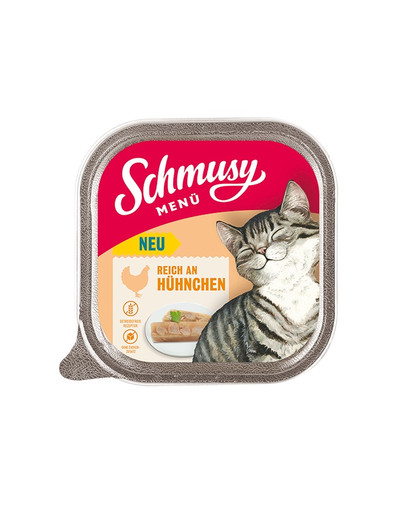 SCHMUSY MENÜ drėgnas kačių ėdalas su vištiena 100 g