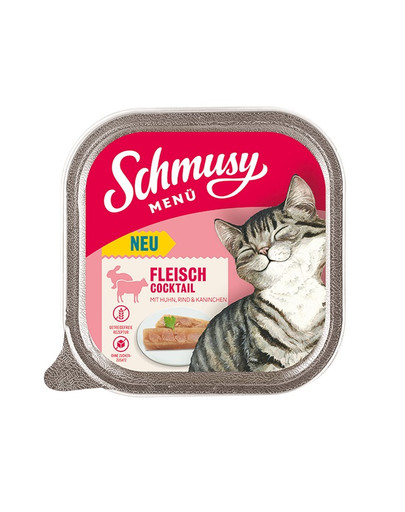 SCHMUSY MENÜ drėgnas kačių maistas mėsos kokteilis 100 g