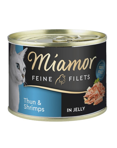 MIAMOR Feline Filets Tunas ir krevetės drebučiuose 185 g