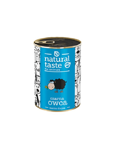 NATURAL TASTE skardinė šunims "Black Sheep" 400g