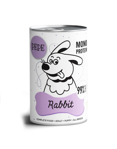 Paka Zwierzaka - Pepe - Mono Protein Rabbit (triušis) 400g