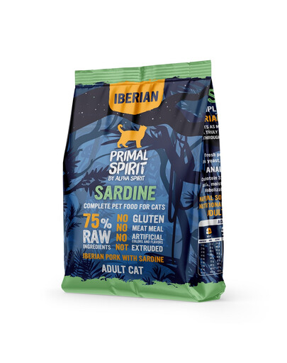 PRIMAL SPIRIT Iberijos sardinės sausas maistas katėms 1 kg