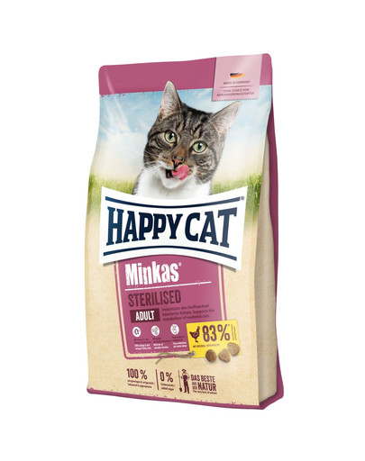 HAPPY CAT Minkas Sterilised Geflügel su pauštiena  1,5 kg