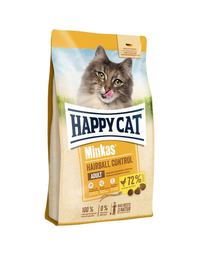 HAPPY CAT Minkas Hairball Control vištiena 4 kg