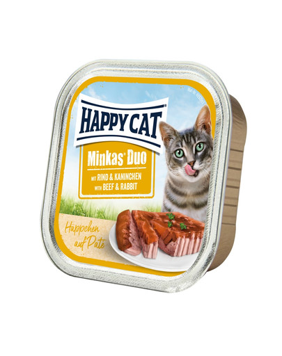 Happy Cat Duo paštetas jautiena ir tiušiena 100 g