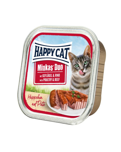 Happy Cat Duo paštetas su vištiena ir jautiena 100 g