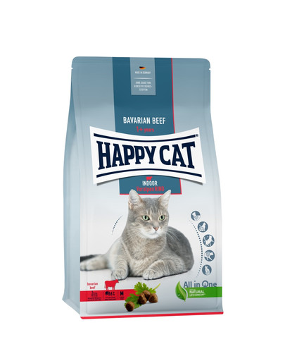 HAPPY CAT Indoor Bavarijos jautiena 4 kg