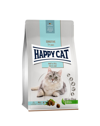 HAPPY CAT Sensitive Hair & Skin 4 kg  odos ir plaukų priežūra